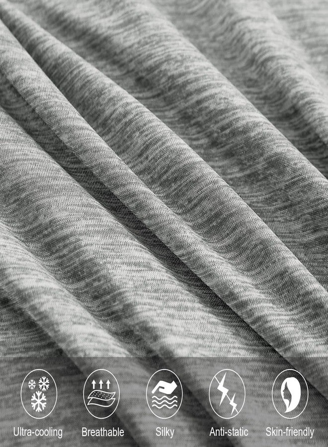 اليجير أغطية وسائد تبريد من إليجير لمن يعانون من الحرارة أثناء النوم، أغطية وسائد تبريد يابانية كيو-ماكس 0.5، كلا الجانبين (تبريد/قطن)، غطاء وسادة ناعم يسمح بمرور الهواء للشعر والبشرة، طقم من قطعتين - رمادي (مقاس كوين (20 بوصة × 30 بوصة)) - Image 3